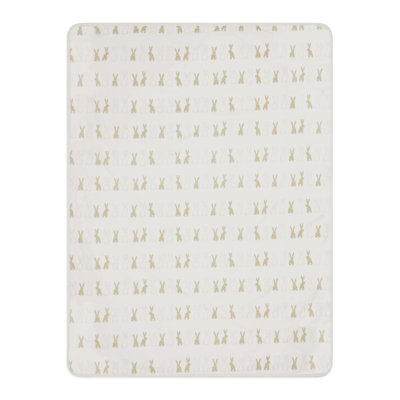 100% Cotton Reversible Blanket - Bunnychino
