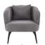 Fauteuil moderne en velours avec coussin-130138696