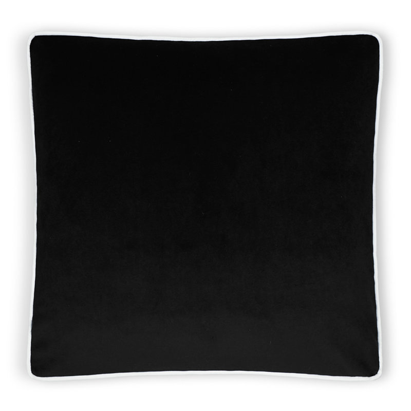 Posh Box Square Pillow Cover & Insert, Black