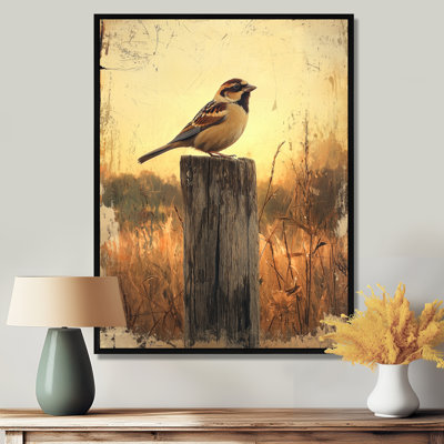 Morning Morning of the Sparrow Bird III - Art mural oiseau