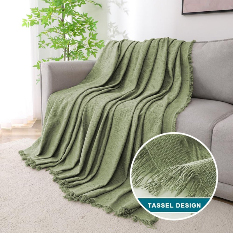 Box Cushion Sofa Slipcover, 180cm H x 260cm W, Sage