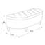 Banc de rangement en lin Lorinne-11316642