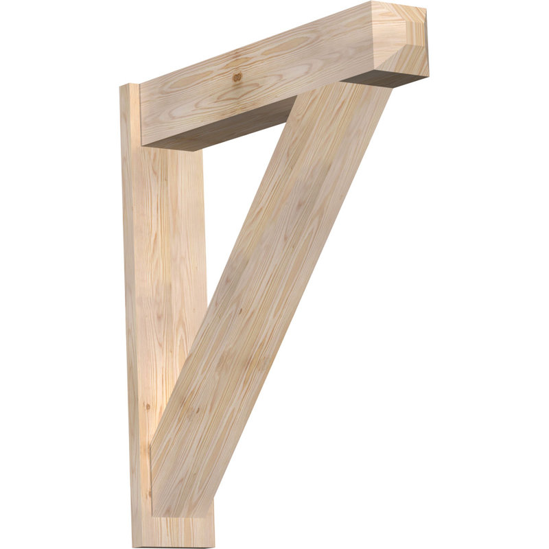 Traditional Craftsman Rustic Wood Outlooker, 7 1/2" W Douglas Fir (Smooth), 36" D x 40" H
