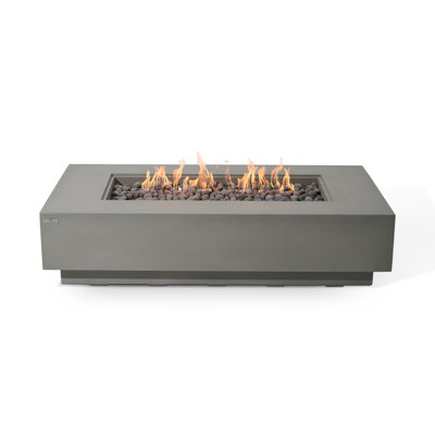 Foyer rectangulaire gris clair - propane Elementi Pro Ravello 100K BTU