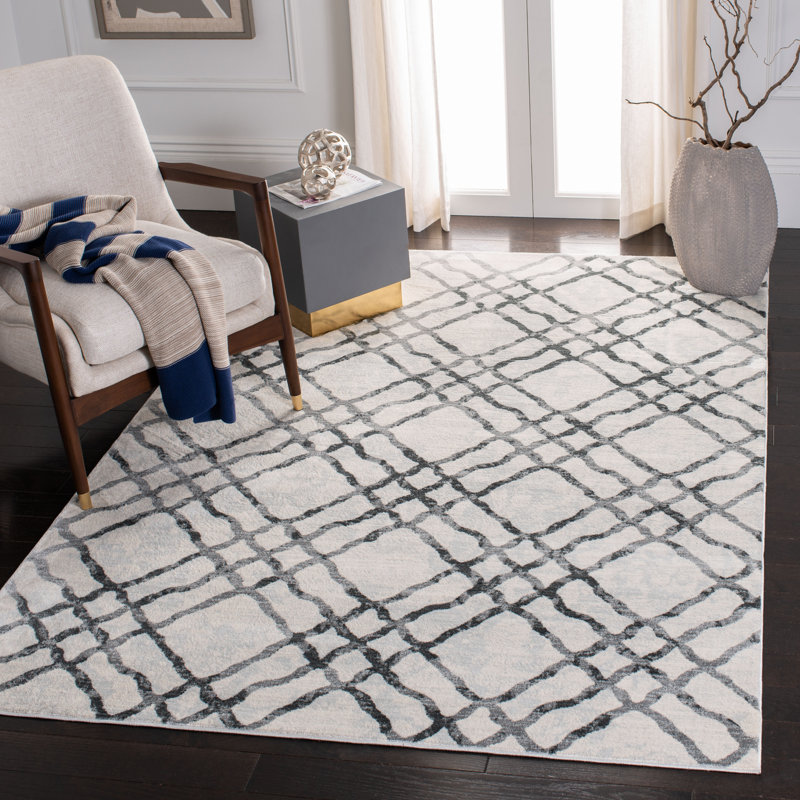 Andlinger Geometric Hand Woven Area Rug, Rectangle 122 x 183 cm