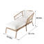 Chaise longue d'extérieur avec chaise longue d'extérieur en fer