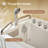 52.5" x 26.5" Left Drain Quick Fill Walk-In Whirlpool Jetted Bathtub in White/Chrome
