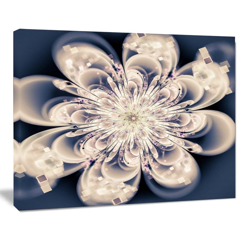 «White Fractal Flower», impression sur toile tendue, H 30 po x l 40 po x P 1,5 po