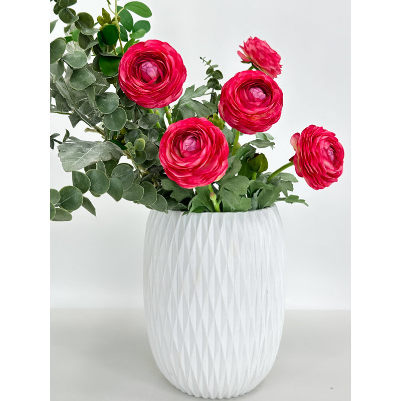 1 fleur artificielle de haute qualité Ranunculus, Pink