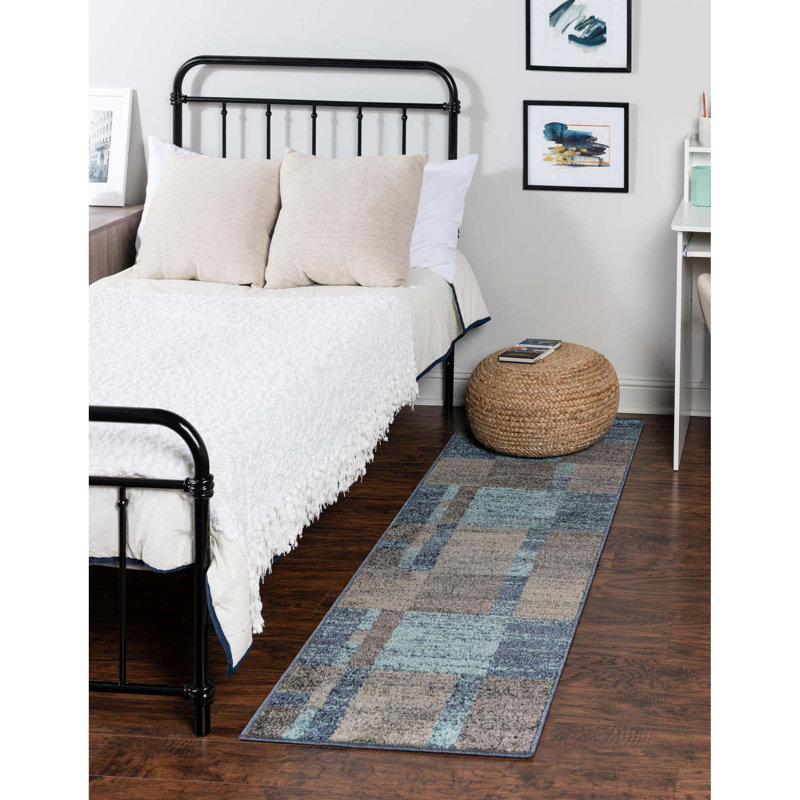 Geometric Area Rug, Runner 76 x 305cm