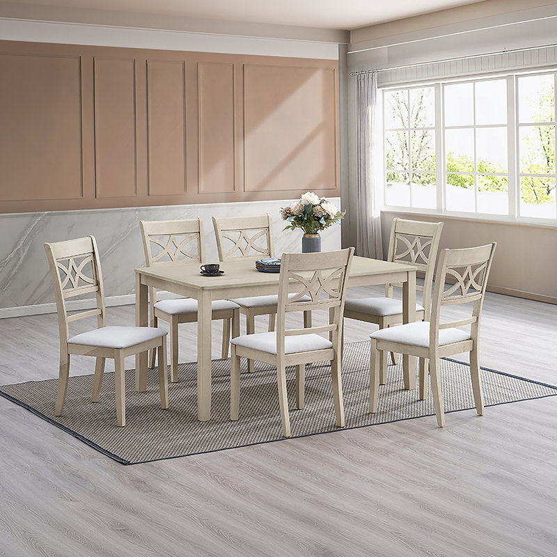 Ensemble de chaises de salle à manger au fini gris antique, coussin rembourré pour le confort et l'élégance dans les cuisines modernes