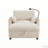 Chenille Armchair With Ottoman-541482963