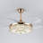 Ceiling Fan With Retractable Blades, Indoor  Ceiling Fan With Light With Remote Control, Noiseless Reversible Motor, 6 Speed