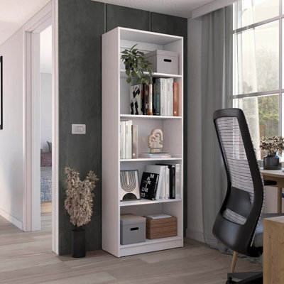 Home 4 Shelves Bookcase With Multi-Tiered Storage -Office