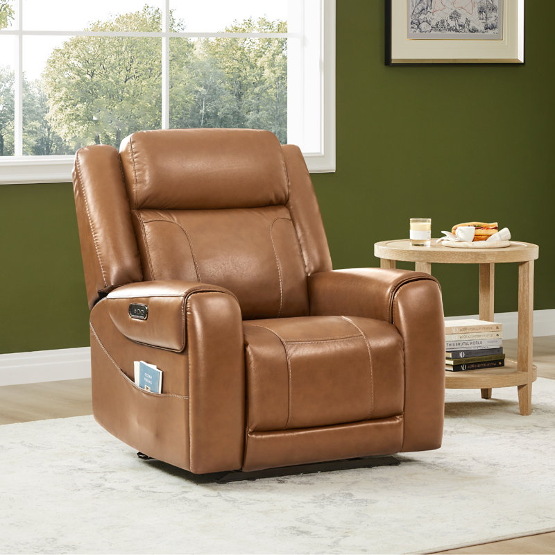 Winslow 37.2'' W Manufactured Wood Recliner , Saddle