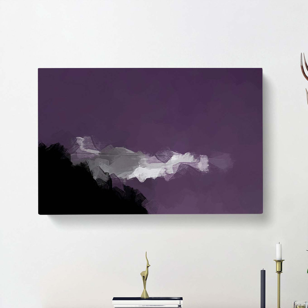 Cloud Blur Above the Forest in Abstract - Wrapped Canvas