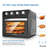 27.5qt 6-in-1 Air Fryer Oven, Convection Countertop Toaster, Bake, Broil, Dehydrate, 1600w, Black Stainless Steel | Gift Idea
