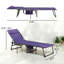 Chaise longue de patio réglable en acier, pliable et portable pour une détente extérieure moderne