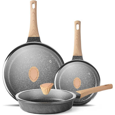  MICHELANGELO Pots and Pans Set Nonstick, Granite Non Stick Pots  and Pan Set 8 Pcs, Non Toxic Pan Sets for Cooking Nonstick Cookware Set  Induction Compatible: Home & Kitchen
