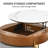 Kreitman Round Faux Marble Lift-Top Coffee Table Set With 3 Stools And Storage