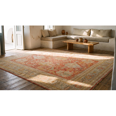 Tapis Oushak turc décoratif à grande échelle