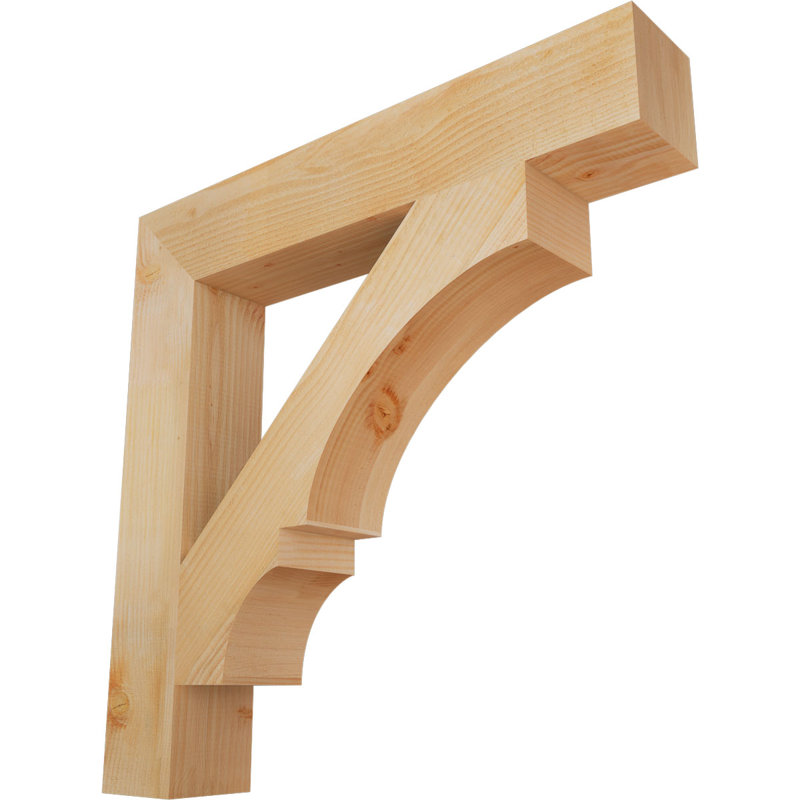 Support de bloc Balboa, L 6 po x P 36 po x H 36 po, Sapin Douglas scié brut