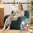 Compression 37"W Medium Teddy Fabric Bean Bag Chair-1686261971
