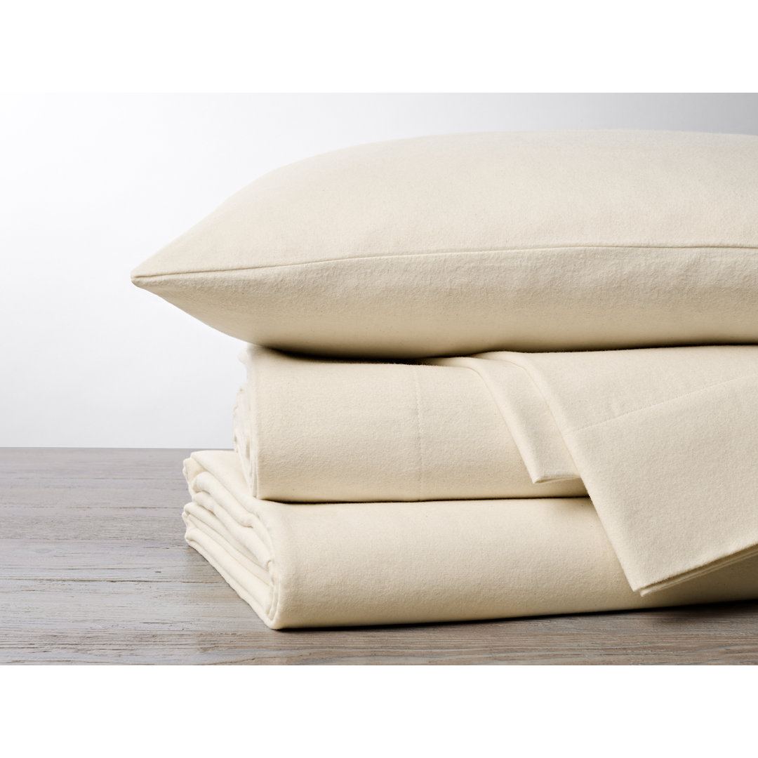 Cloud Brushed Organic Flannel Pillowcase Set/2 Coyuchi 
