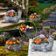 Statue solaire de jardin d'extérieur, plante grasse tortue, décoration de cour - Cadeaux pour la maison