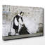 Banksy Maid Sweeping Graffiti - Wrapped Canvas-19090464