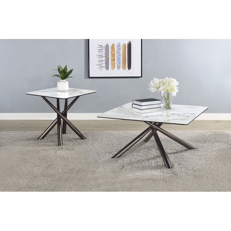 Ensemble de tables basses 2 pièces Rosamaria, 2 pièces: table basse, table de bout