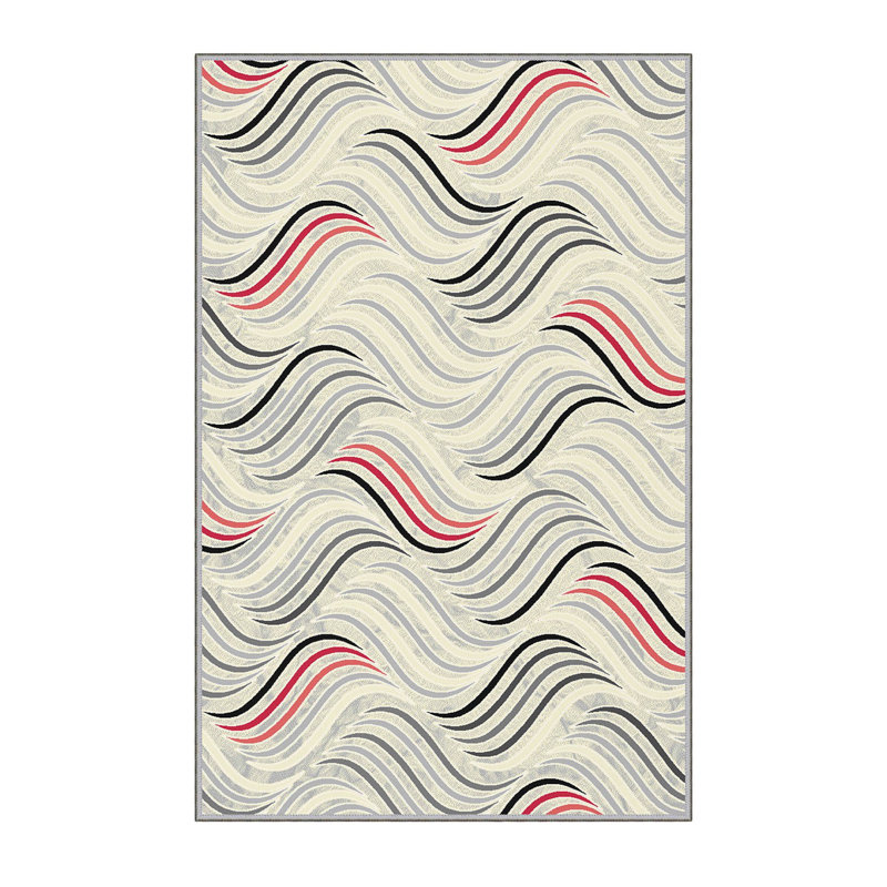 Premium 3D Printed Carpet, 4.6 x 7.2 Feet, 100% Polyester, 0.3 Inches Pile Height | Antibacterial, Non-Slip Underside, Machine Washable | Perfect for Living Room, Bedroom, and Kids' Play Areas, Durable & Stylish