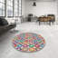 Tapis gris motif/orange/jaune-1403436762