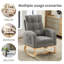 Fauteuil d'appoint en polyester à bascule doux pour la détente dans les salons avec dossier haut et caractéristiques réglables
