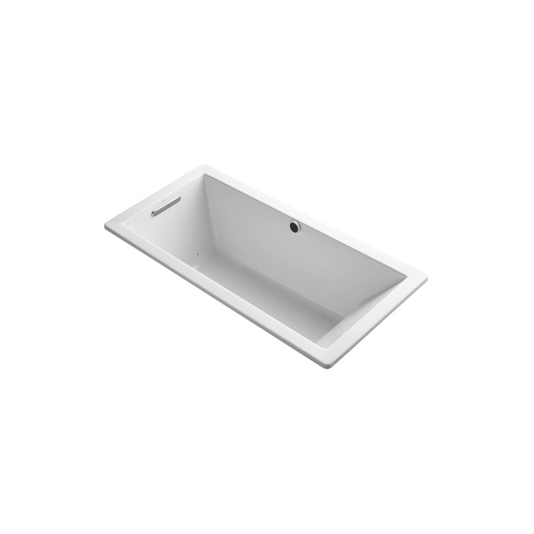 Underscore 65" x 32" Drop In or Undermount Heated Whirlpool Acrylic Bathtub with Heater