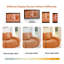 Canapé modulaire orange à 3 places modulaire, mobilier de salon en tissu haut de gamme sans assemblage-1752897256