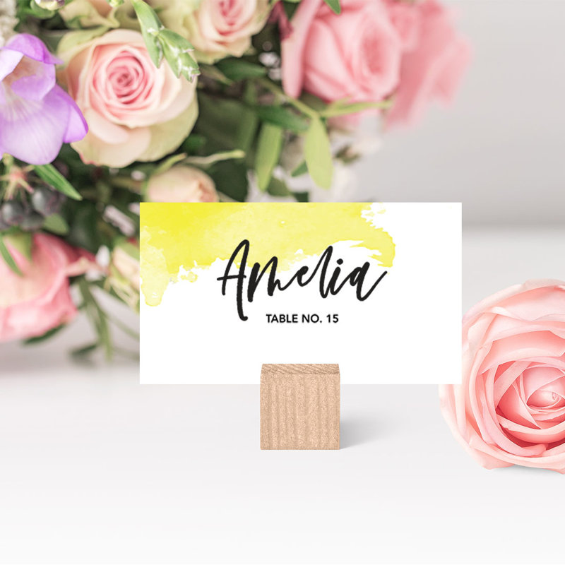 Cartes de lieu aquarelle grise ultime pour tables de fête de mariage, places assises nominatives pour supports, paquet de 60