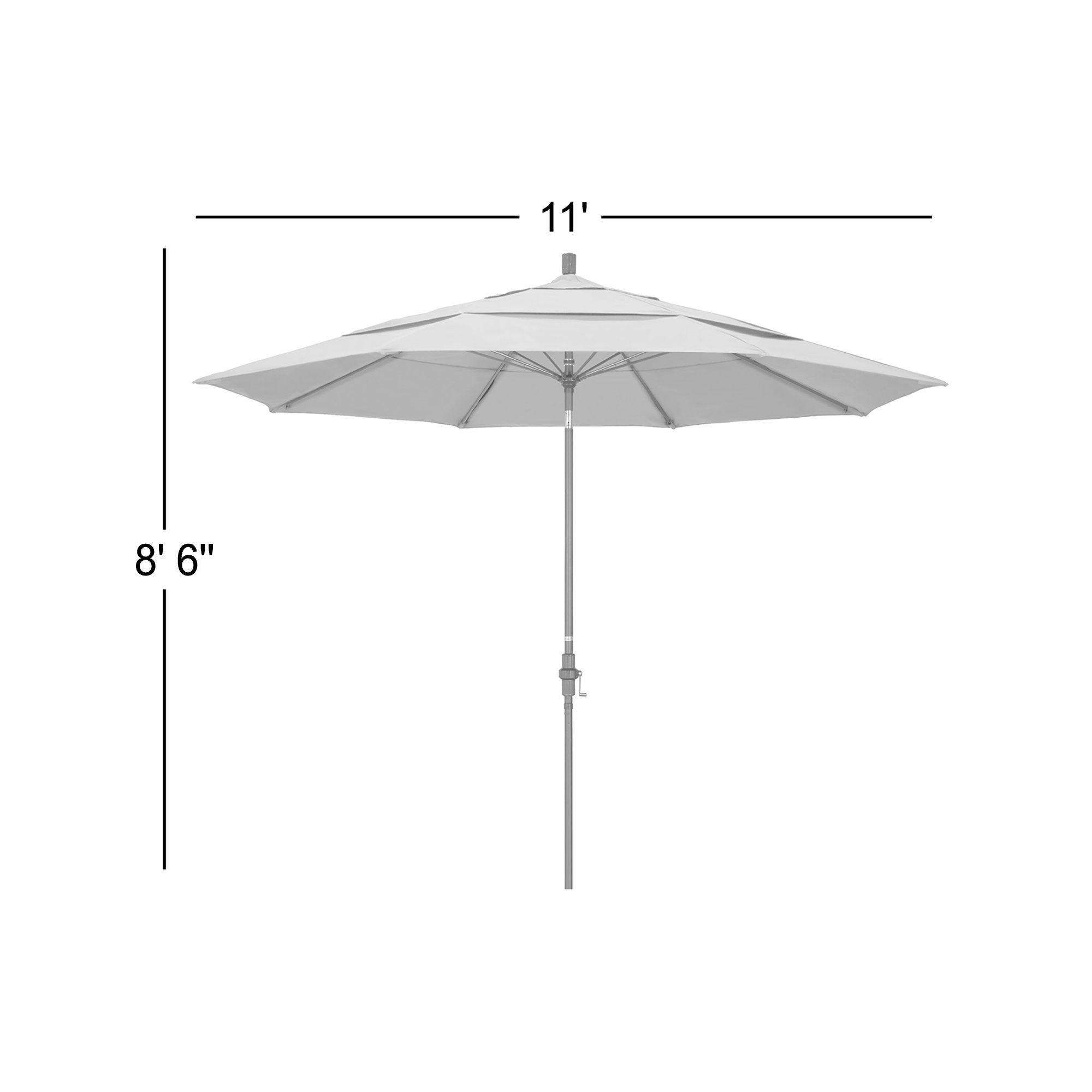 Brent 132'' Sunbrella® Outdoor Umbrella, Cocoa