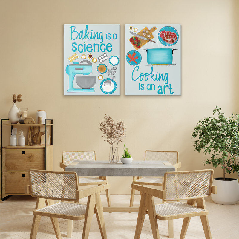 Baking & Cooking Phrases 2pc Canvas Set, design by Christine Becker, 20" H x 16" W