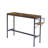 Bar Table Set With Wine Bottle Storage Rack Rustic Brown