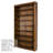 Handmade Pine Bookshelf, Brown, 51.2 x 86.6 x 11.8 inches | 100% Solid Pine, Flat Varnish Finish, Thickness: 1.2 inches | Numerous Shelves with 9.6-inch Shelf Height, Wall-Mountable | Modern Rustic Design for Home & Office-1426369965