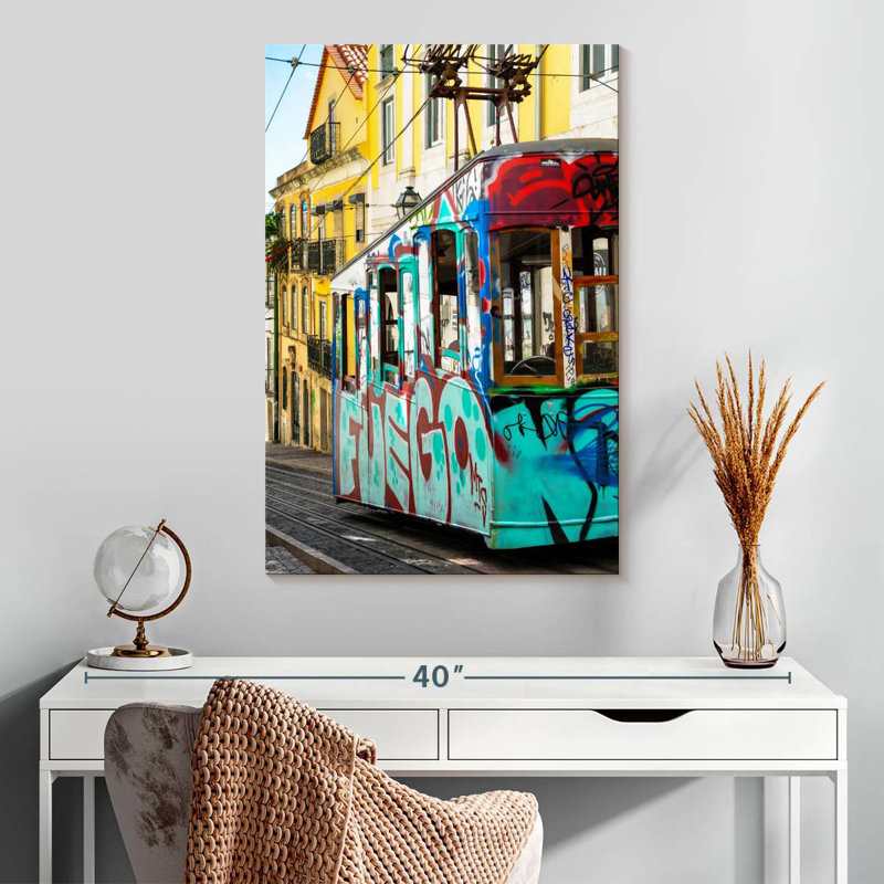 Mehar Graffiti Tramway Lisbon, 30" H x 20" W