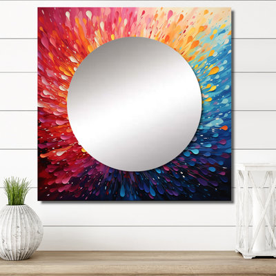 Leodhas - Abstract Collages Large Square Mirror Wall Decor For Bedroom