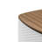 Cooler Table, White/Teak Brown-13502967