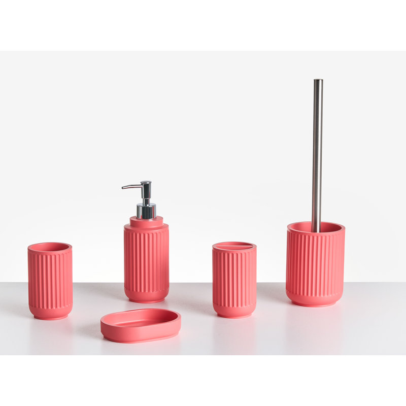 Bathroom Accessory Set, Red