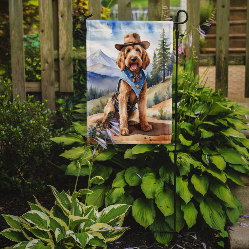 Drapeau Cowboy Welcome Garden, Chien à loutre