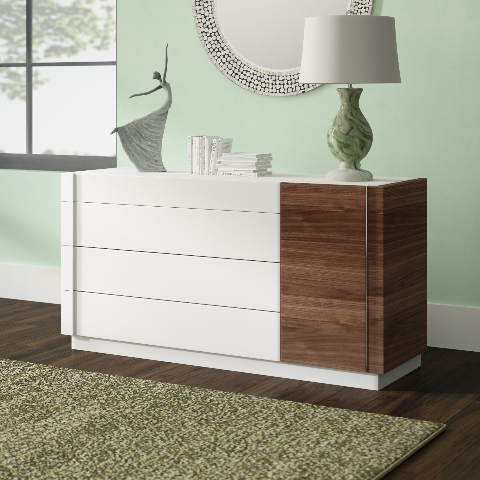 Brayden Studio Cretys 4 Drawer Dresser & Reviews 