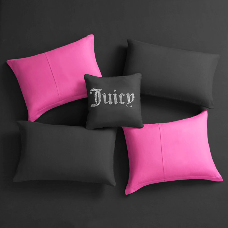 Juicy Couture Alexis Reversible Comforter Set Bed in a Bag, Full Comforter + 7 Additional Pieces Included
