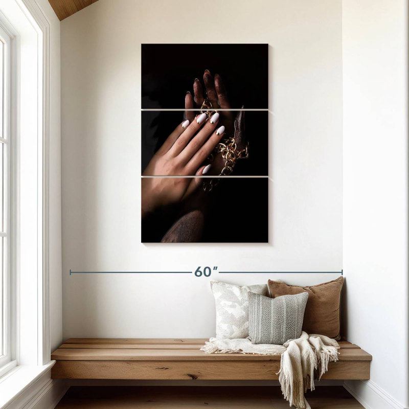 Chic Minimalist Nails, 45" H x 28" W