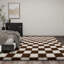 Tapis à carreaux blanc et brun idéal pour le bureau / chevet / salon-2030541856-2030541864